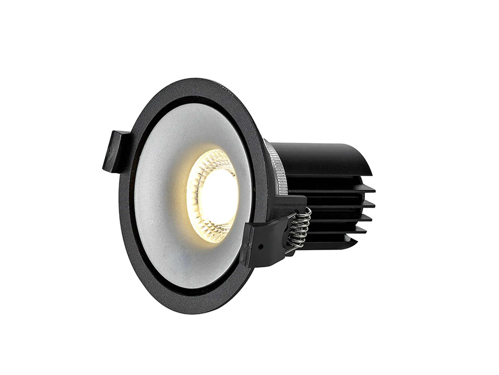 Bolor 12 Tridonic Powered 12W 4000K 1200lm 12° CRI>90 LED Engine Black/Silver Fixed Recessed Spotlight, IP20 DM202159  Dlux Bolor 12